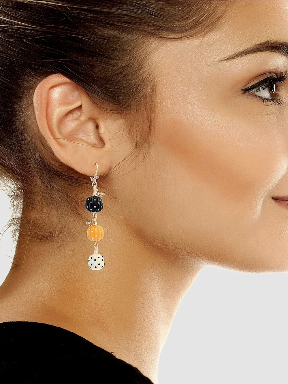 NEW Betsey Johnson Vibrant Mixed Pumpkins Earrings Fall Autumn Jewelry 3
